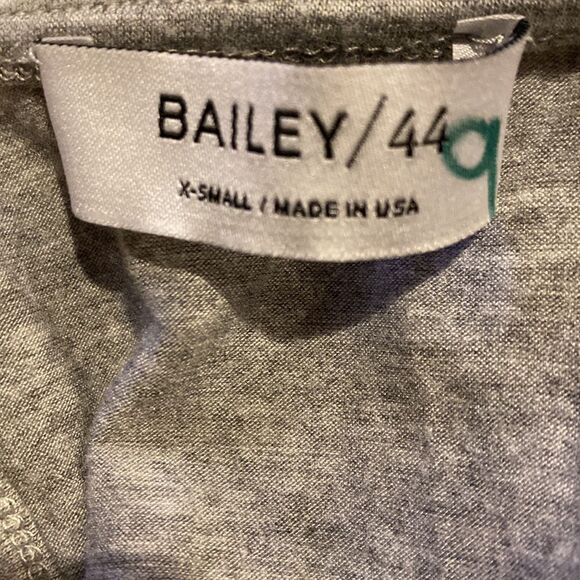 Bailey/44 Extra Small Grey long Sleeve Chest Cutout Back Shoulder Wrap Elastic - Picture 6 of 7